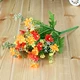 Huizi trang trí nhà nhỏ gà nhảy hoa lan cúc giả hoa phòng khách giả hoa trang trí hoa đơn nhánh nhiều màu hoa lụa đặc biệt - Hoa nhân tạo / Cây / Trái cây chậu hoa giả để bàn
