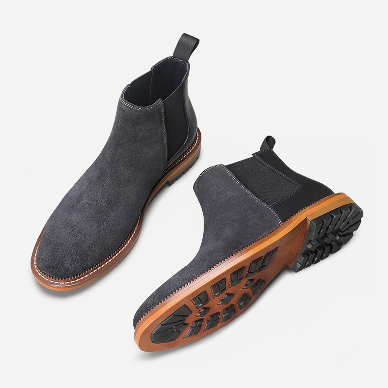 Men's Martin boots handmade Chelsea boots Men's 100 hitch leather short boots European and American High Street Tide Cards Retro Men's Boots