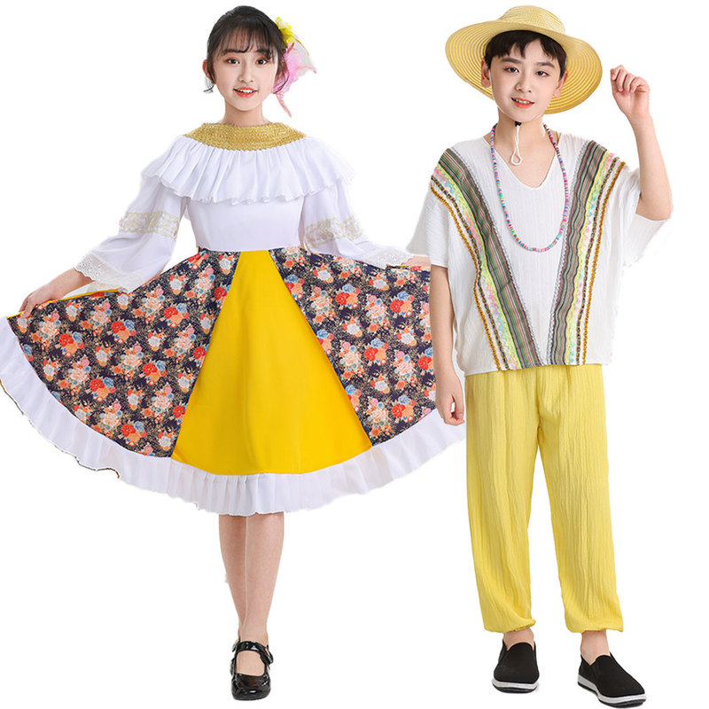 Children's Colombian Clothing, Foreign Clothing, South American Characteristic Ethnic Clothing, Weilais Region's Characteristic Clothing