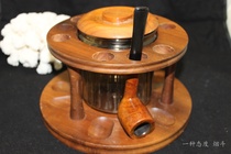 Second-hand imported wooden 9-bit self-contained moisturizing tobacco tin pipe rack xx190