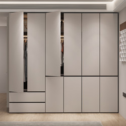 Pet Skin-Touch Surface Single-Door to the Top 60cm Depth Wardrobe Segmented For Home Bedroom Closet