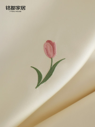 Mingdu Four-Piece Bedding Set, 60-Count Lenzing Tencel, 2025 New Model, Bed Sheet, Fitted Sheet, Duvet Cover, Bedding Set - Sweet Jasmine