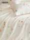 Mingdu Four-Piece Bedding Set 2026 New Model 60-Count Lenzing Tencel Lfh Bed Sheet Duvet Cover Bedding - Soft Light Flower Island