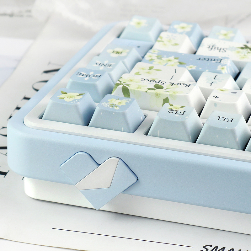 Love Letter 75 Aluminum Block Kit Gasket Customized Mechanical Keyboard Finished Product Hot-Swappable Switch Base Mahjong Sound for Girls