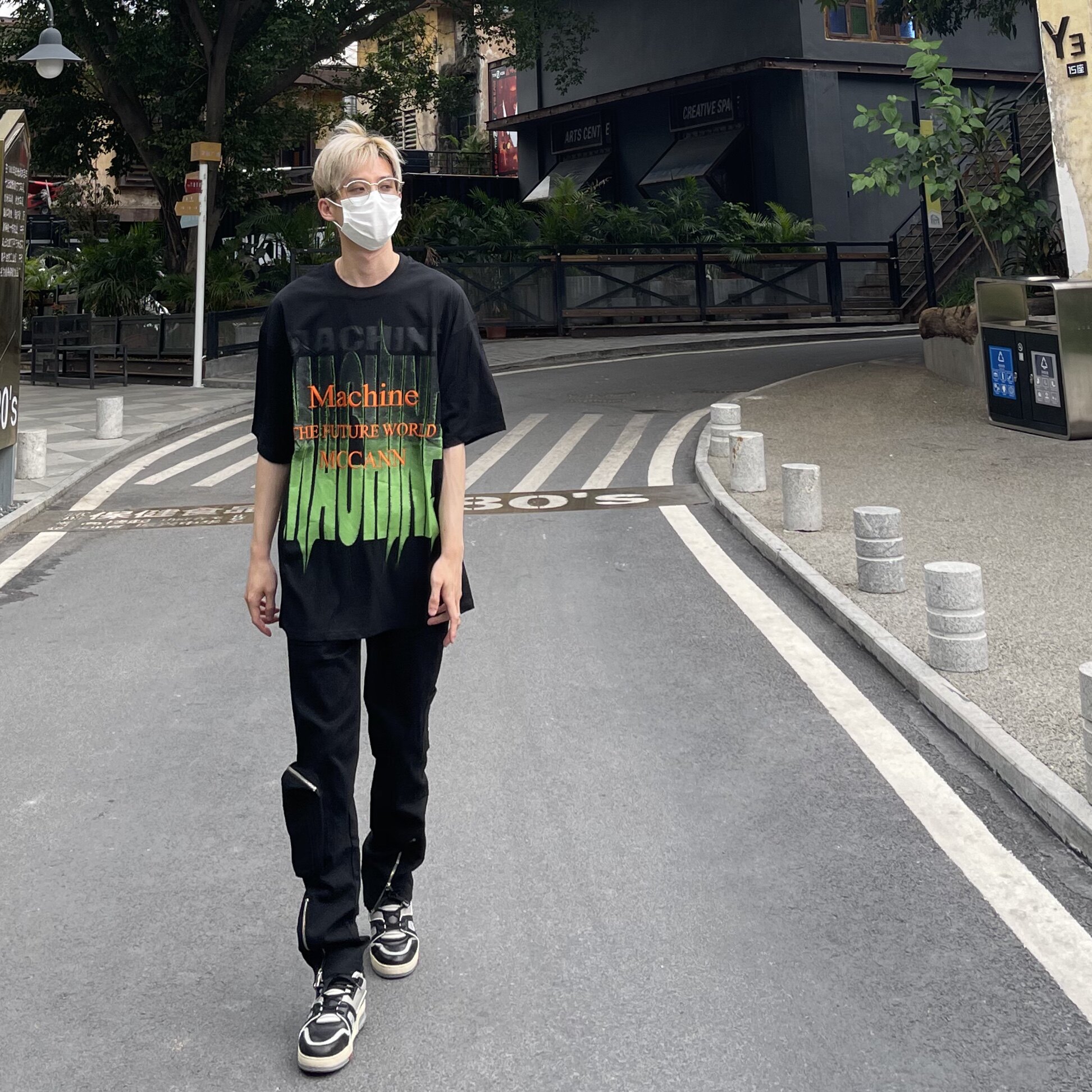 European and American high street vibe style American street loose all-match short-sleeved T-shirt men's summer retro couple ins tide brand