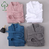 5-star hotel pure cotton circle residence thick bathclotheFour seasons thick bathrobe towel embroidery logo