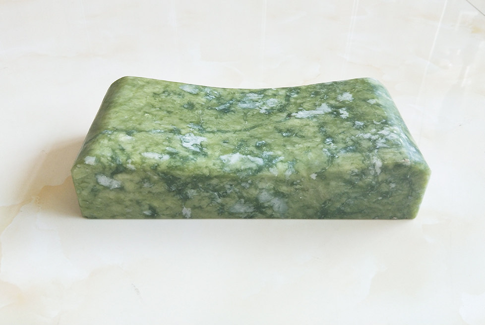 Natural Jade Single Pillow Khan Steamed Summer Cool Pillow Care Neck Rectangular Jade Pillow Sleepers Sleep Healthy Pillow Health Care Solid