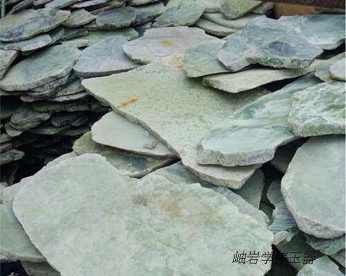 Polished jade wool Dandong green jade plate Dandong green jade brick sweat steam room jade plate