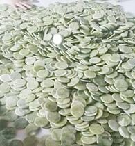 Dandong green wafer Jade diameter 5cm polished jade wafer jade plate for Xiuyu mattress cushion