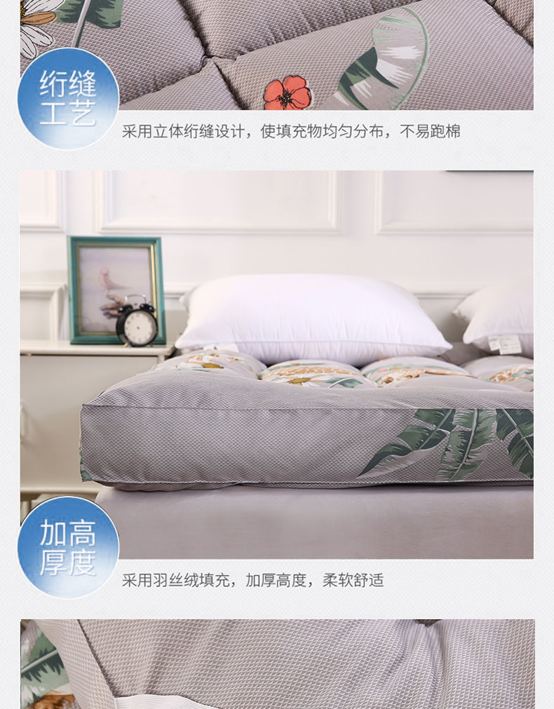 Dày 10cm nệm nệm nhíp giường sinh viên mềm mại ký túc xá đơn đôi gấp 1,5m1,8m mét nệm 1m6