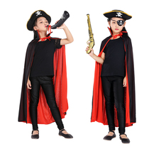 Halloween Cloak Stand-up collar Black and red Cloak Wizard Cloak Vampire Cloak Double Cloak Death Cloak Devil