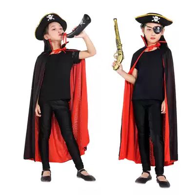 Halloween Cloak Stand-up collar Black and red Cloak Wizard Cloak Vampire Cloak Double Cloak Death Cloak Devil