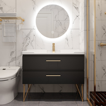 Light luxury bathroom cabinet Smart toilet Wash table Wash basin cabinet Combination bathroom set Mirror cabinet Floor