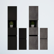 Nordic solid wood side cabinet Bathroom bathroom side cabinet Wall-mounted storage Waterproof toilet cabinet Wall cabinet storage combination