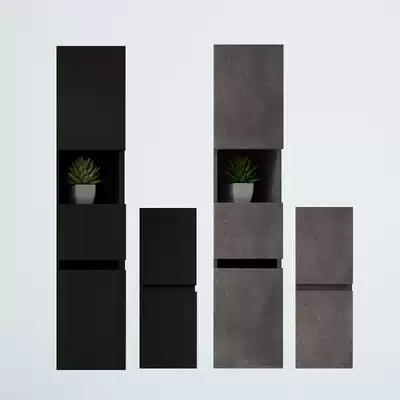 Nordic solid wood side cabinet Powder room bathroom side cabinet Wall-mounted storage waterproof toilet cabinet Wall cabinet storage combination