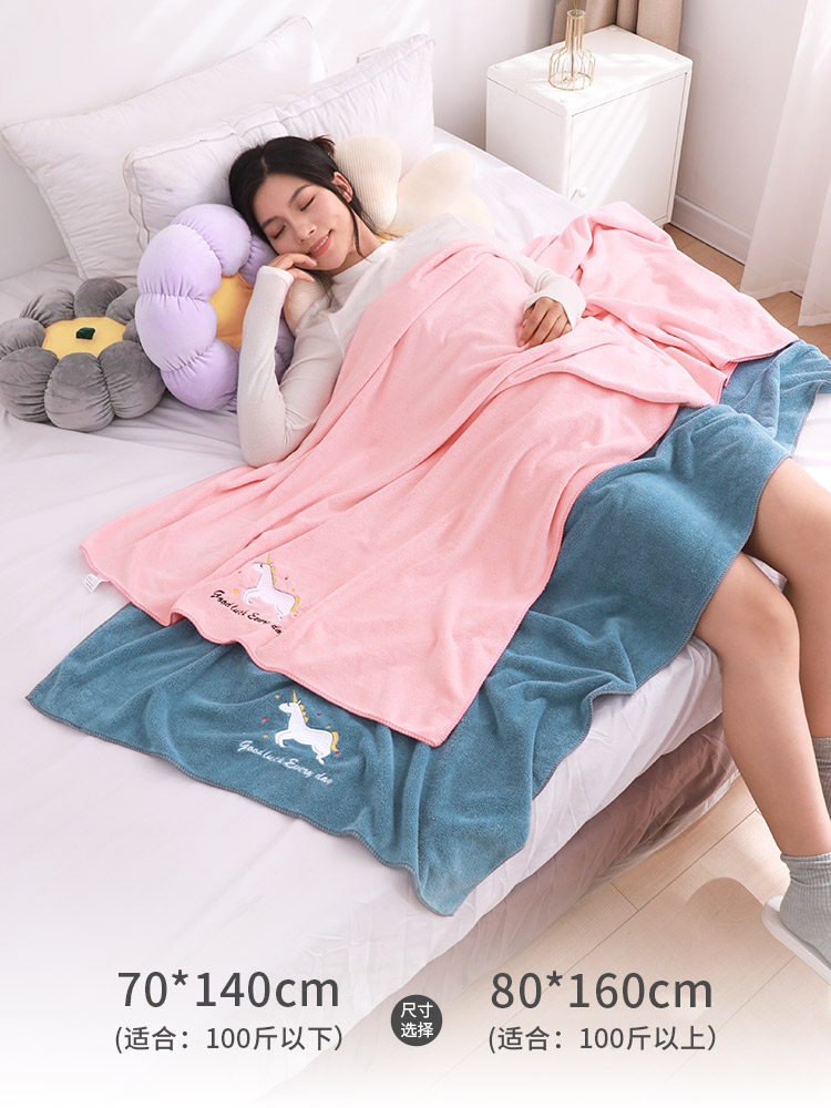 Adult bath towels Coral Suede Suction water Speed dry with no hair Men and women Home bathing Large towels Two sets Summer thin