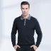Makino Yangge nam áo len cashmere áo len màu rắn dày áo len kích thước lớn áo len đáy áo sơ mi cổ áo - Áo len Cashmere Áo len Cashmere