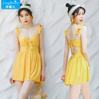 2018 mới chia áo tắm nữ bảo thủ nhỏ nước hoa kiểu váy liền thân giảm béo mới gợi cảm bơi lội suối nước nóng áo bơi liền thân