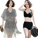 Áo tắm chia đôi nữ hàn quốc bikini ba mảnh nhỏ thơm áo cánh phẳng ngực nhỏ thu thập bộ đồ tắm mùa xuân nóng - Bộ đồ bơi hai mảnh đồ bơi 2 mảnh cho bé gái Bộ đồ bơi hai mảnh