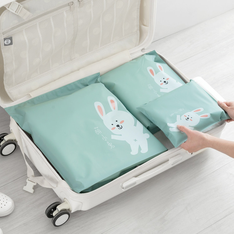 Clothing Travel Cashier Bag Waterproof Inside Clothes Finishing Bag Sealed Bag SUITCASE BUNS MOUTH Containing Package Frosted