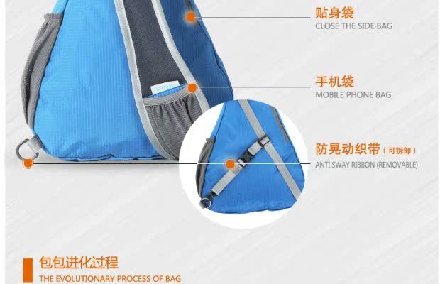 Ao Nijie Túi ngực mới nam và nữ túi ngực túi đôi giải trí túi đeo vai thể thao túi tam giác túi xách dior