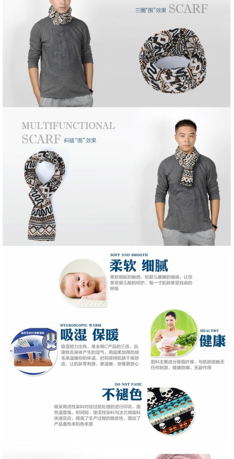 Ao Nijie mùa thu và mùa đông khăn mới Variety khăn nam và nữ ngoài trời thường khăn quàng cổ bib flannel hoang dã khẩu trang ống đi phượt