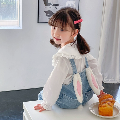 Весенний комплект, весенняя детская рубашка для девочек, демисезонный комбинезон, штаны, популярно в интернете