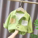 Джинсовая осенняя детская весенняя куртка для мальчиков, в западном стиле, в корейском стиле