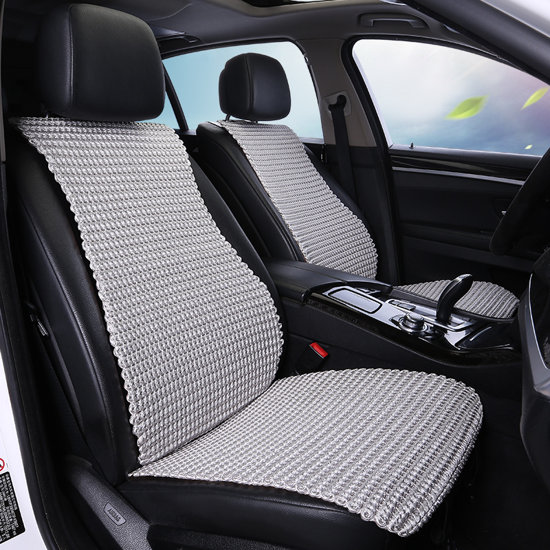 Car Cushions Summer Monolithically rear Breathable Ice Silk Car Mat three sets Handmade cool cushion Four Seasons universal seat cushion