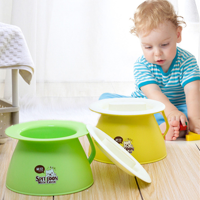 茶花塑料痰盂儿童家用加厚便盆尿壶坐便器男女带盖成人小尿盆尿桶