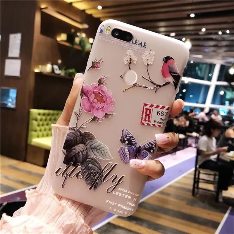 Millet 5x điện thoại di động vỏ 5C bao gồm tất cả silicone mềm vỏ nhựa mềm sáng tạo văn học hoa chống rơi dây buộc nữ bảo vệ - Phụ kiện điện thoại di động ốp lưng oppo a93