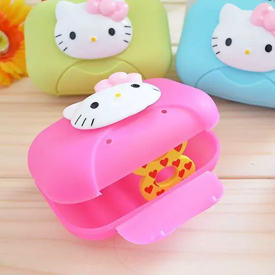 Hello Kitty, свежий мультяшный держатель мыла для путешествий