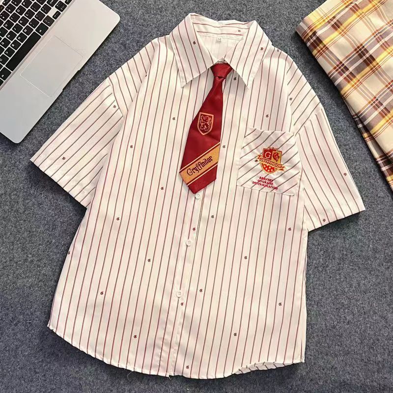 Harry Potter Universal Studios Cosplay Merchandise Polo Shirt Short-Sleeved College Style Gryffindor Slytherin
