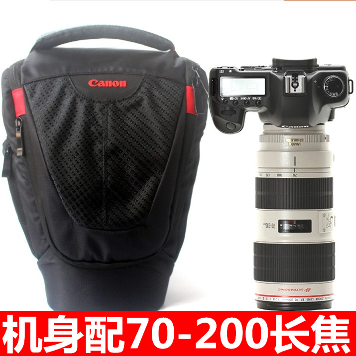 Canon SLR bag camera bag 5D25D4 5D3 triangle bag with 70-200 lens SLR bag with handle can be installed