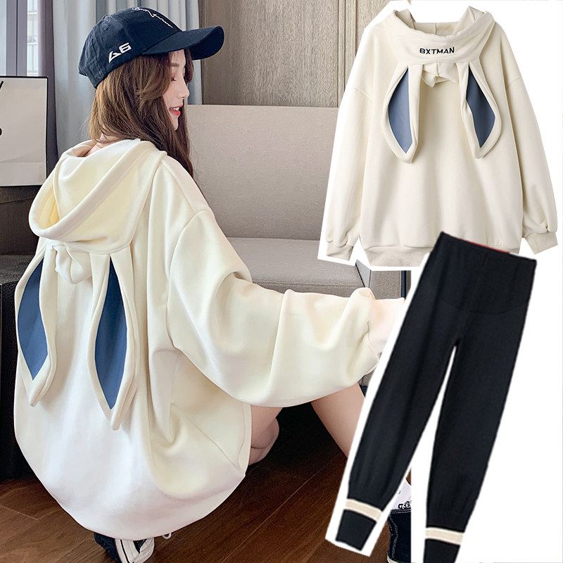 Pregnant women's autumn clothing Clothing Women's Autumn Winter Clothing Suit Fashion style Autumn Winter style jacket blouse with long net red autumn and winter