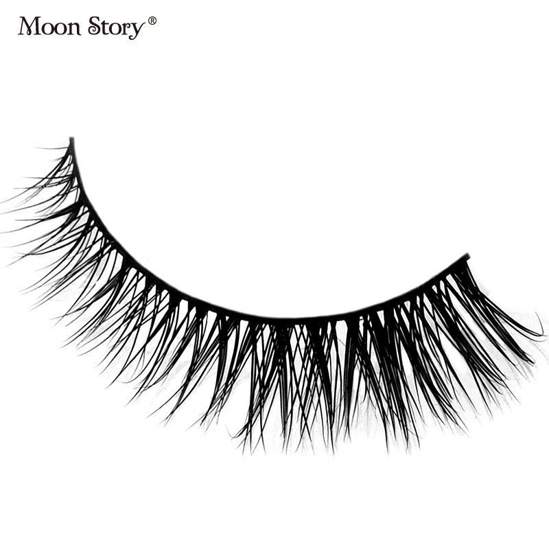 Moonstory/萌黛儿#932 水貂毛工假睫毛 交叉眼尾加长逼真自然裸妆