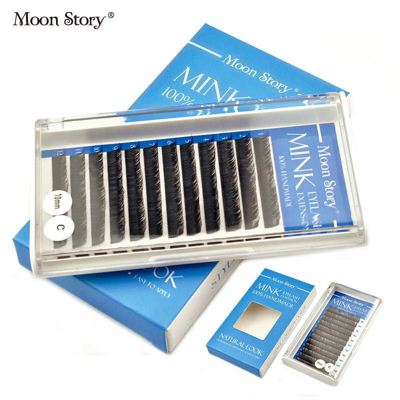 Moonstory/萌黛儿#809 C曲11mm12排水貂毛嫁接种植假睫毛逼真柔软
