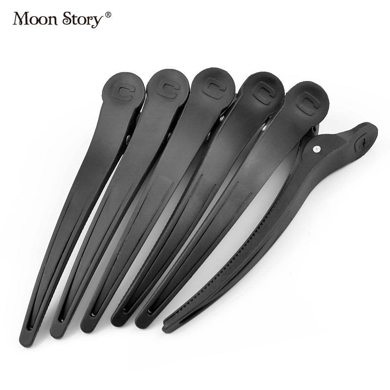 Moonstory/萌黛儿整理发夹6只装 黑色碳纤维/金属底片