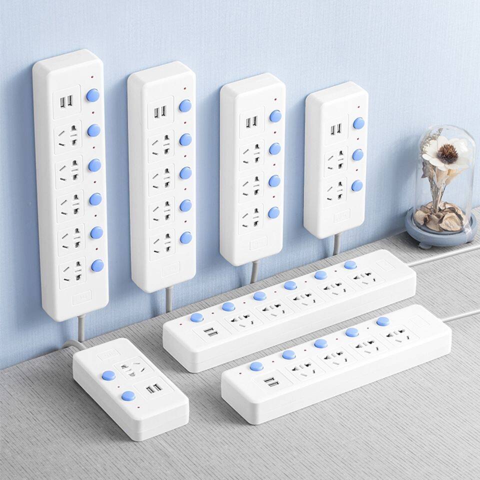 Smart plug-in strip with independent switch multi-function office wiring board household socket board porous household