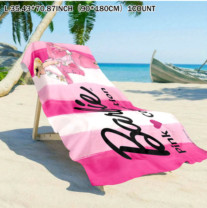Barbie Quick-Drying Bath Towel Beach Towel Swimming Outdoor Sports Fitness Towel Multifunctional Barbie Quick-Drying Bath Towel Beach Towel Swimming Outdoor Sports Fitness Towel Multifunctional