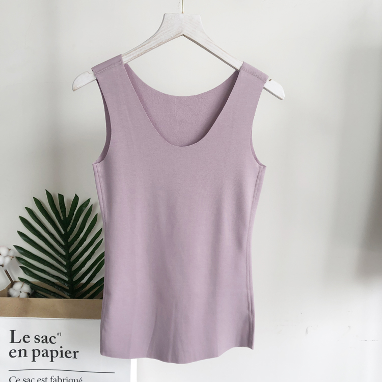 Cộng với áo vest nhung của phụ nữ liền mạch đồ lót nhiệt sưởi ấm áo dày áo nhung cổ tròn đóng sát đáy áo mùa đông quần giữ nhiệt nữ