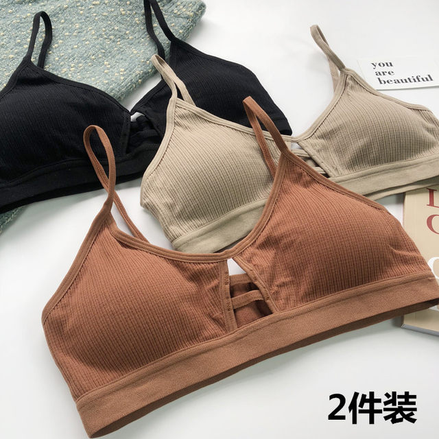 Underwear women without rims student Bra girl beautiful back bra thin section Korean bra wrapped chest female tube top small vest