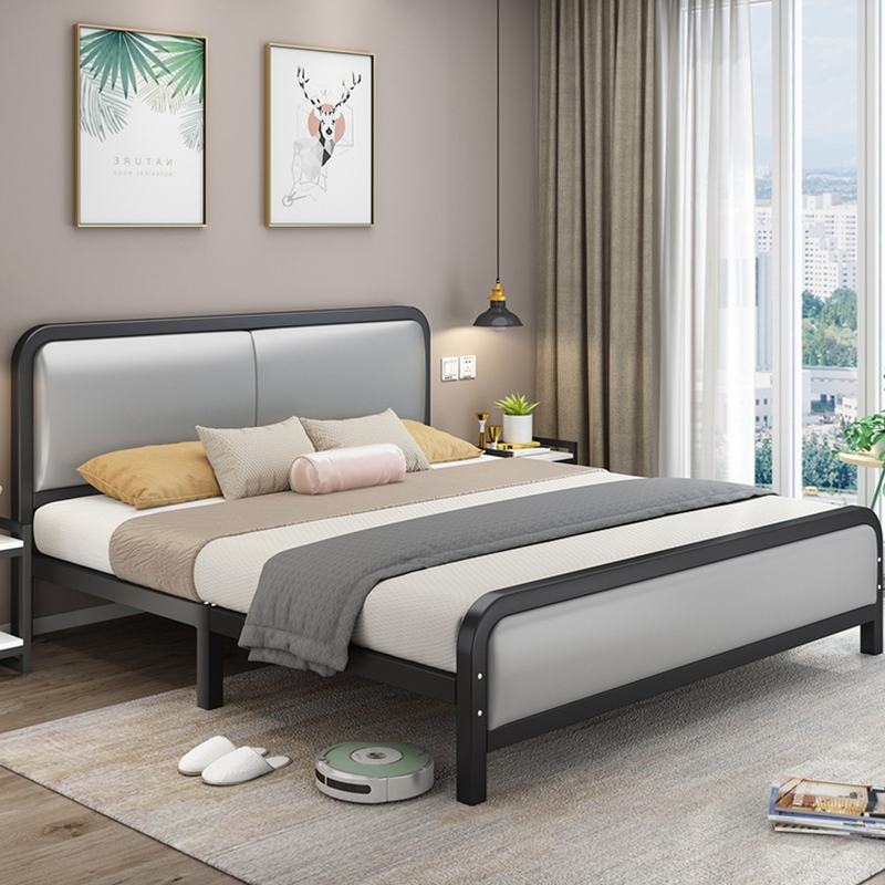 Red Rack Iron Bed is a simple modern 1 8 double 1 5 m Nordic Single Apartment dorm rental beds