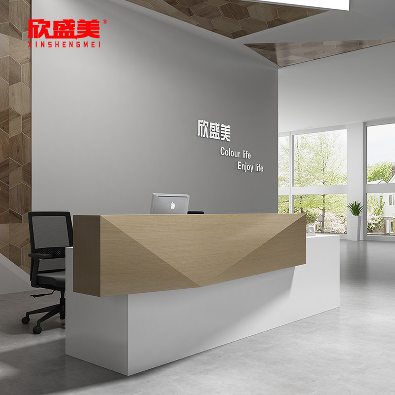 Modern Office Front Desk Bar Desk Fashion Service Desk Company Reception Desk Welcome Desk CashIer Customized