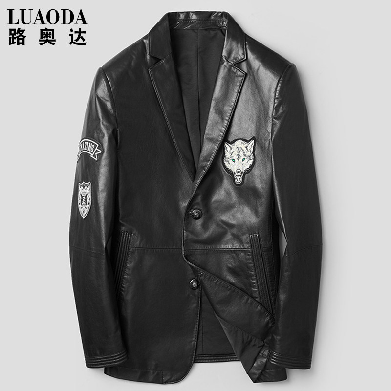 Henning Genuine Leather Leather Clothing Fall Leather Suit Men Goat