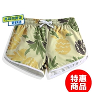 Quần short boxer nữ thủy triều đi biển kỳ nghỉ hè quần nóng Thái Lan phần mỏng cặp đôi quần short nhanh khô - Quần bãi biển