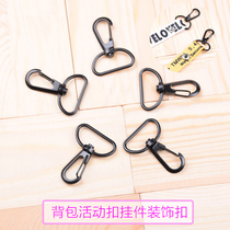 9 9 9 black metal movable buckle handmade DIY clothing backpack decoration webbing pendant lobster buckle accessories