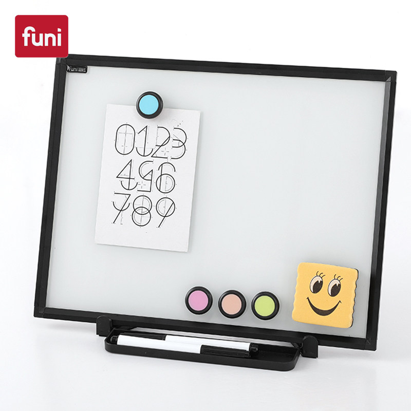 Desktop Tempered Glass Small Whiteboard Liuting Board Meeting Office Support Frame Writing Board Magnetic Message Board Reminder Board