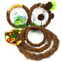 Kindergarten DIY handmade wall decoration forest theme wall classroom corridor hanging decoration creative art tree rattan circle