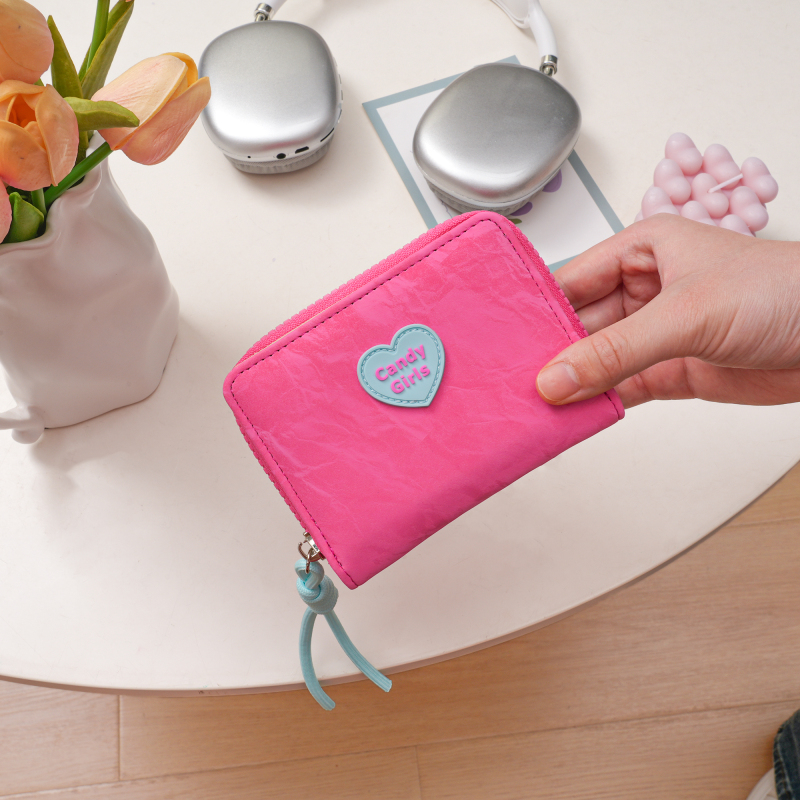 New Girly Dopamine Color 80% off Large-Capacity Wallet Cute Card Holder High-Value Coin Purse for Girls